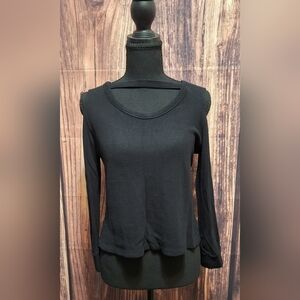 LNA Black Cutout Long Sleeve Womens Size Medium!